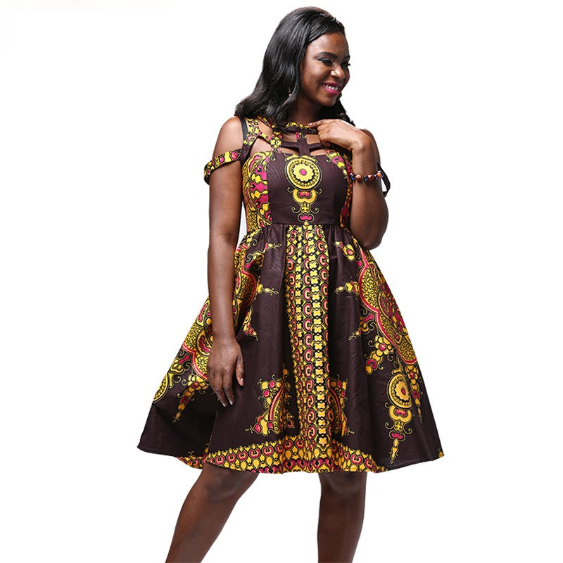 Knee Length Kitenge Design For Short Dresses African Kitenge Wax Print Ankara Off Shoulder Sleeveless Knee Knee Length Kitenge Design For Short Dresses African Kitenge Wax Print Ankara Off Shoulder Sleeveless Knee