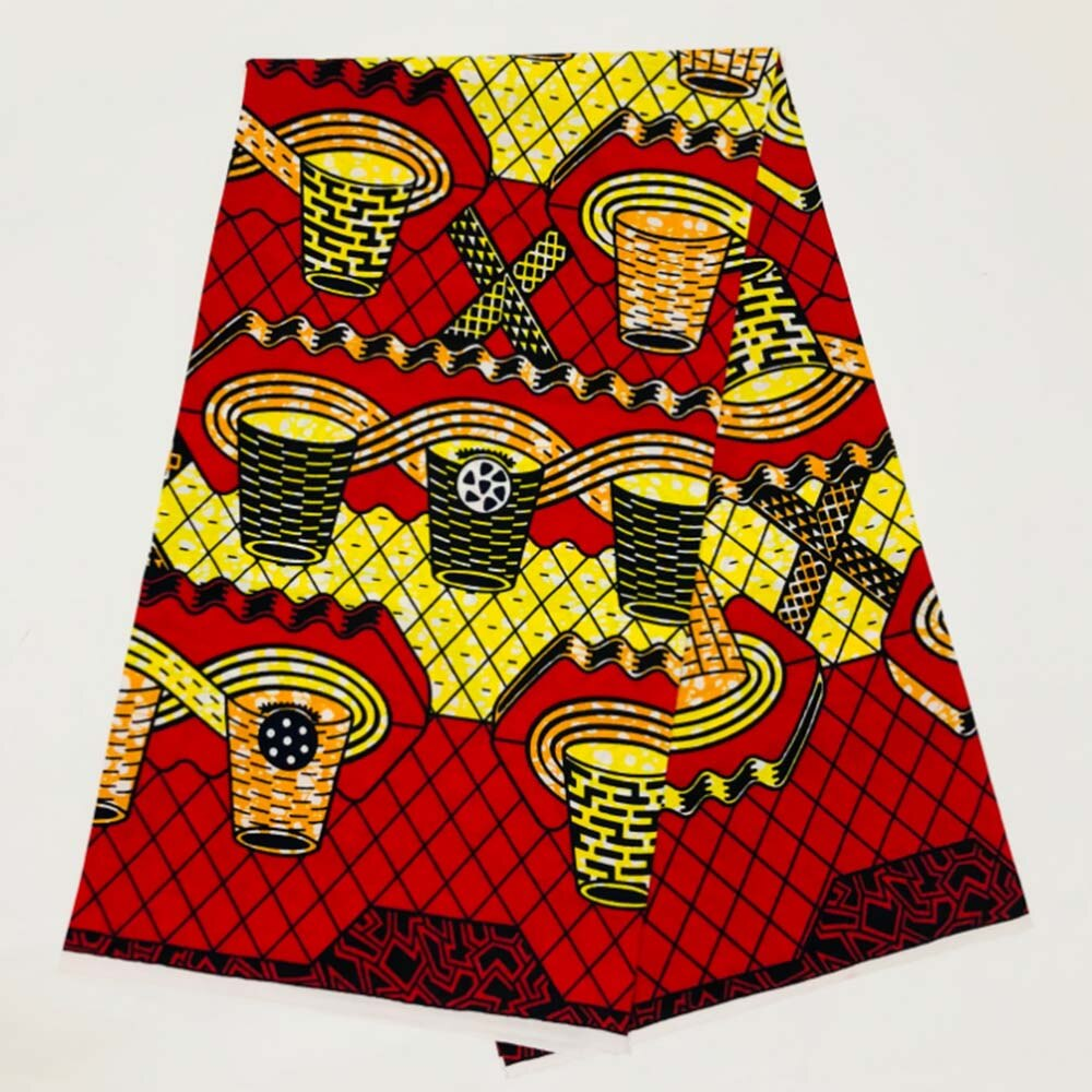 African Kitenge Wax Print Ankara High Low Hem Above Knee Ruffles Long Flute Sleeve